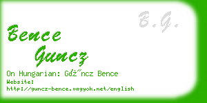 bence guncz business card